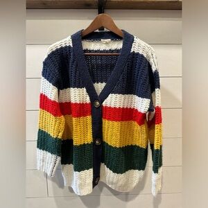 Debut Colorful Striped Women's Cardigan Sweater- size S/M